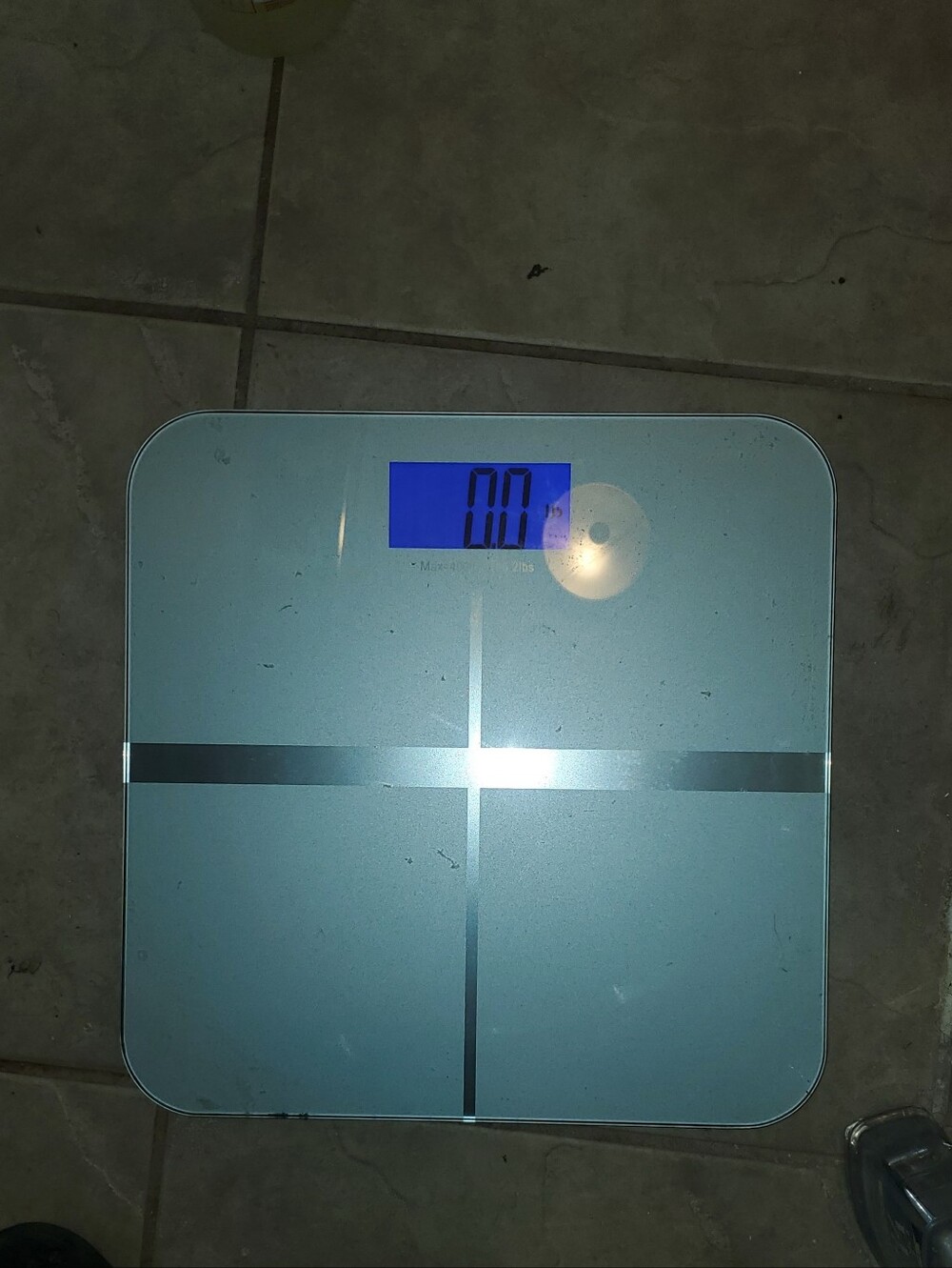 Glass Digital Bathroom Scale - Gray & Silver